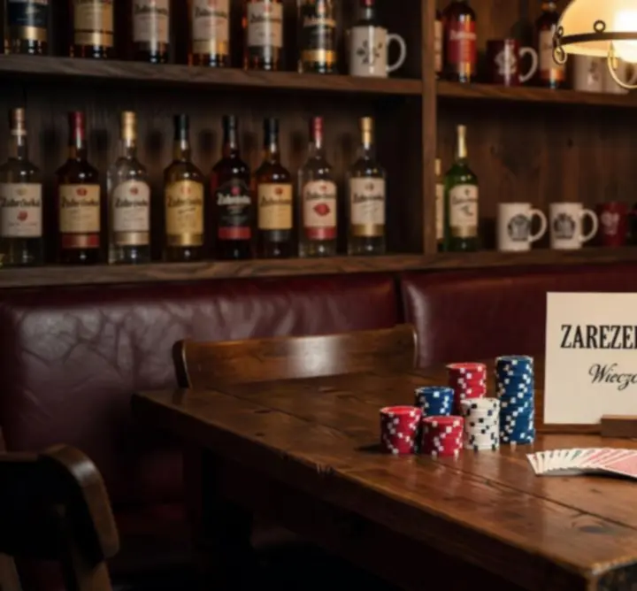 Rezerwacja stolika w polskim barze z pokerowym klimatem